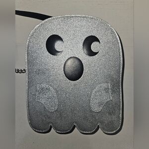 MAD Engine Silver Glittery Ghost Purse. Halloween Crossbody Bag New